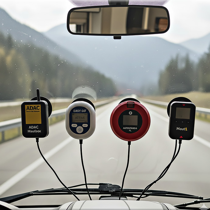 Autobahnmaut in Europa-Mautboxen
